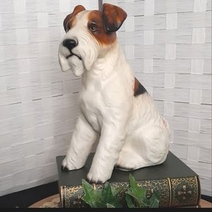 👉*VINTAGE* CERAMIC DOG STATUE ~TERRIER FIGURE ~9"H ~EXCELLENT CONDITION